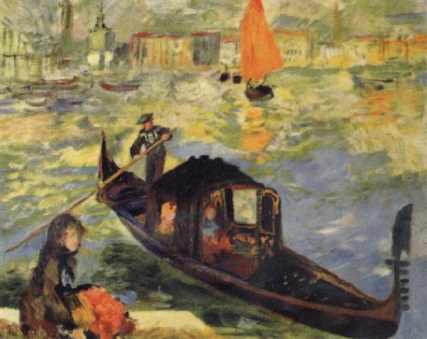 Claude Monet Gondola in Venice oil painting image